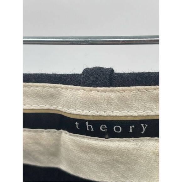 Theory Dress Pants Women Size 8 Gray Flare Leg Wool - Picture 7 of 11